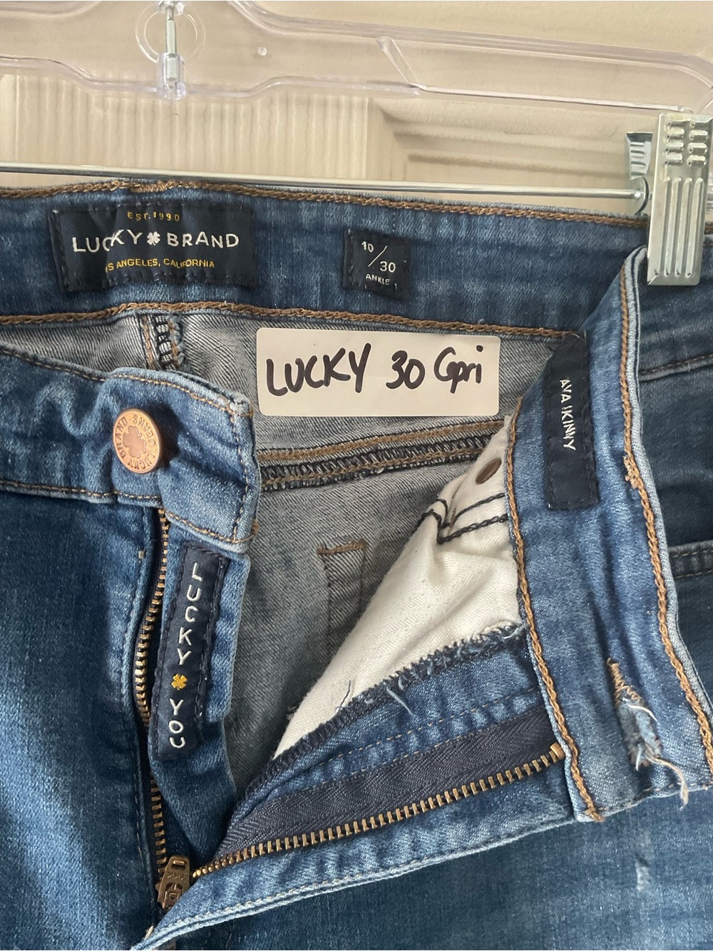Lucky Brand Cropped Jeans Capri - Mid Wash